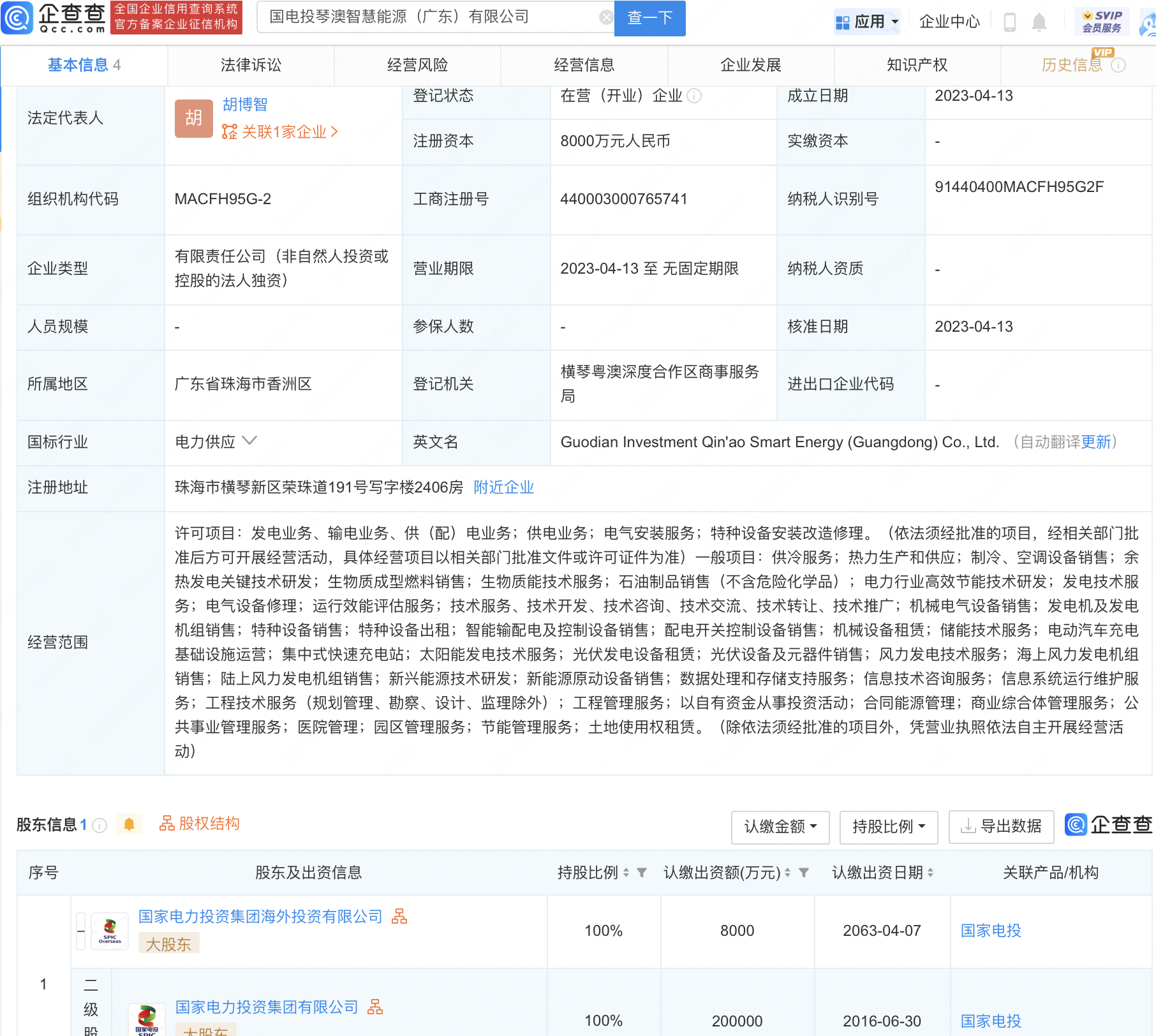 国家电投综合智慧能源公司注册资本增至30亿