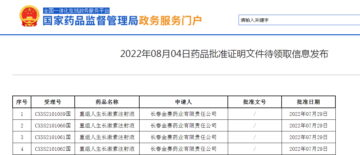 长春高新：金赛药业长效生长激素具备先发优势及品牌、渠道等优势