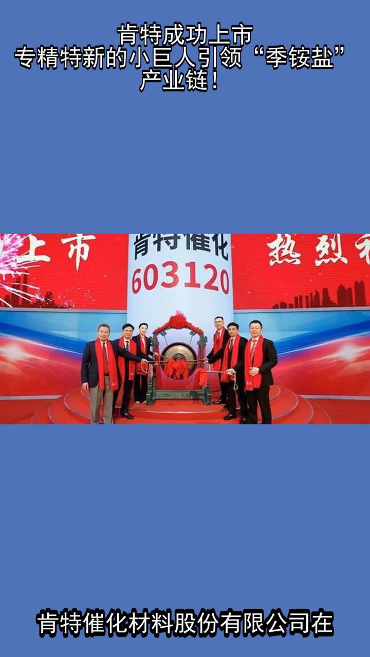 肯特催化上市首日高开266%！位于浙江台州，近两年收入下滑