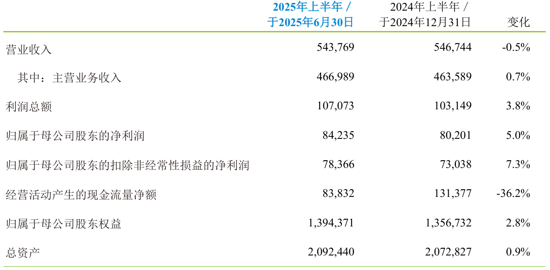 财报速递：纳科诺尔2025年半年度净利润5163.97万元