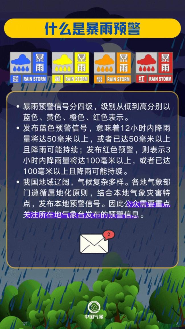 暴雨黄色预警:浙江福建等5省部分地区有大暴雨